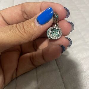 Clover dangle with stone